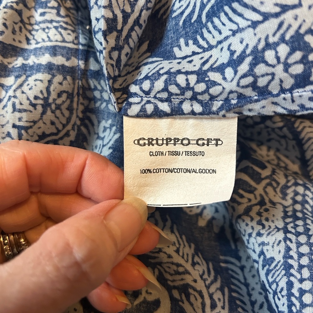 Blue Bandanna Print Designer Wrap Skirt 12 - Picture 6 of 12